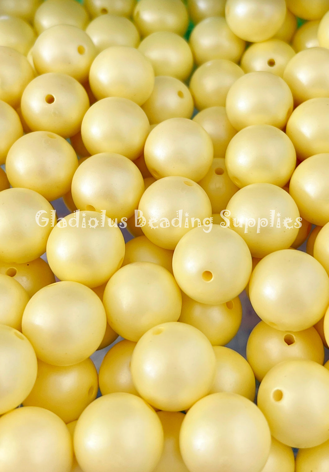 20mm Yellow Matte Beads - Acrylic Matte Solid Beads - Bubblegum Beads - Chunky Beads