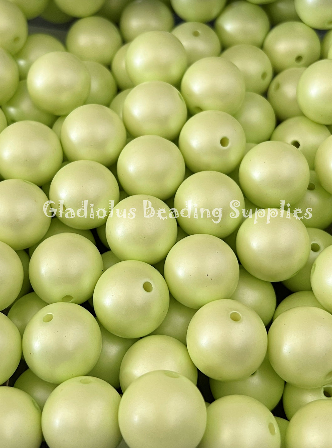 20mm Light Green Matte Beads - Acrylic Matte Solid Beads - Bubblegum Beads - Chunky Beads