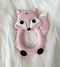 Load image into Gallery viewer, Fox Teether, Silicone Teether BPA free , Food Grade Teether, Sensory Pendant Teether
