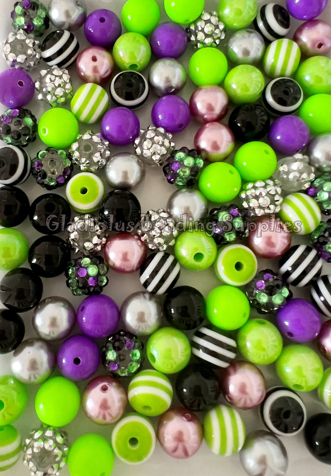 100qty 12mm Set #3 Halloween Mixed Beads - Acrylic Solid Beads - Bubblegum Beads - Chunky Beads #1222