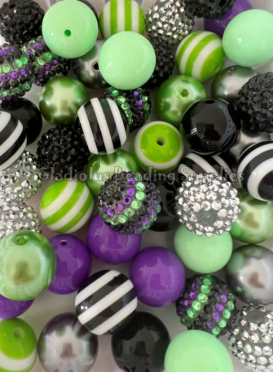 50 Qty 20mm Halloween Mixed #5 - Acrylic Mixed Beads - Chunky Beads #152