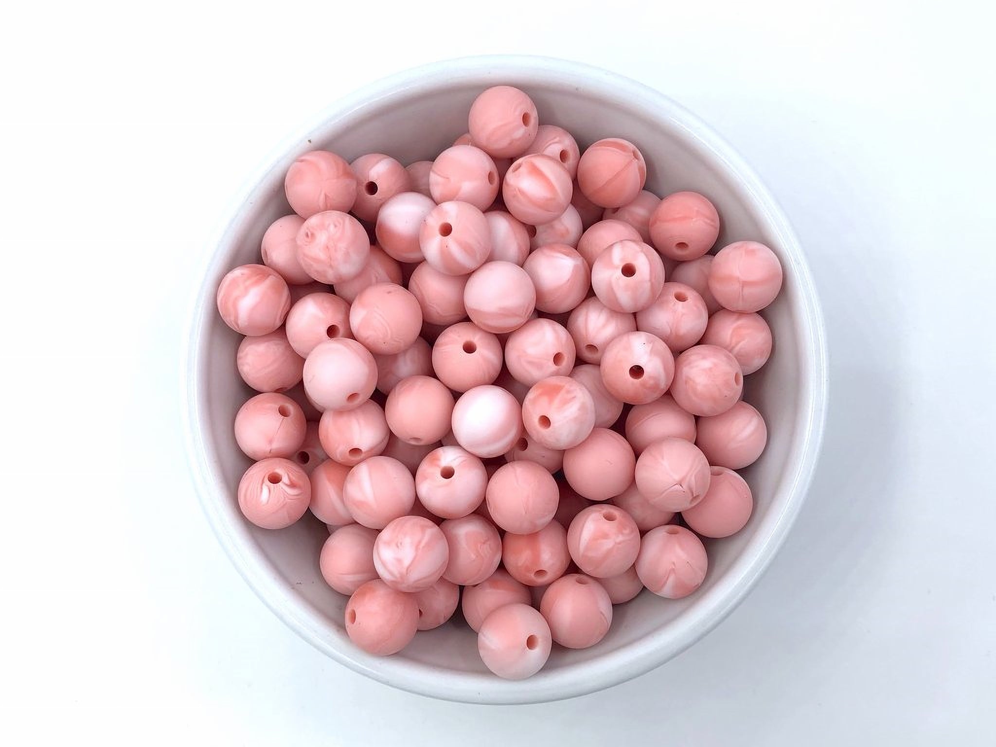 15mm Heart Beads Round Silicone Beads, Heart Silicone Beads