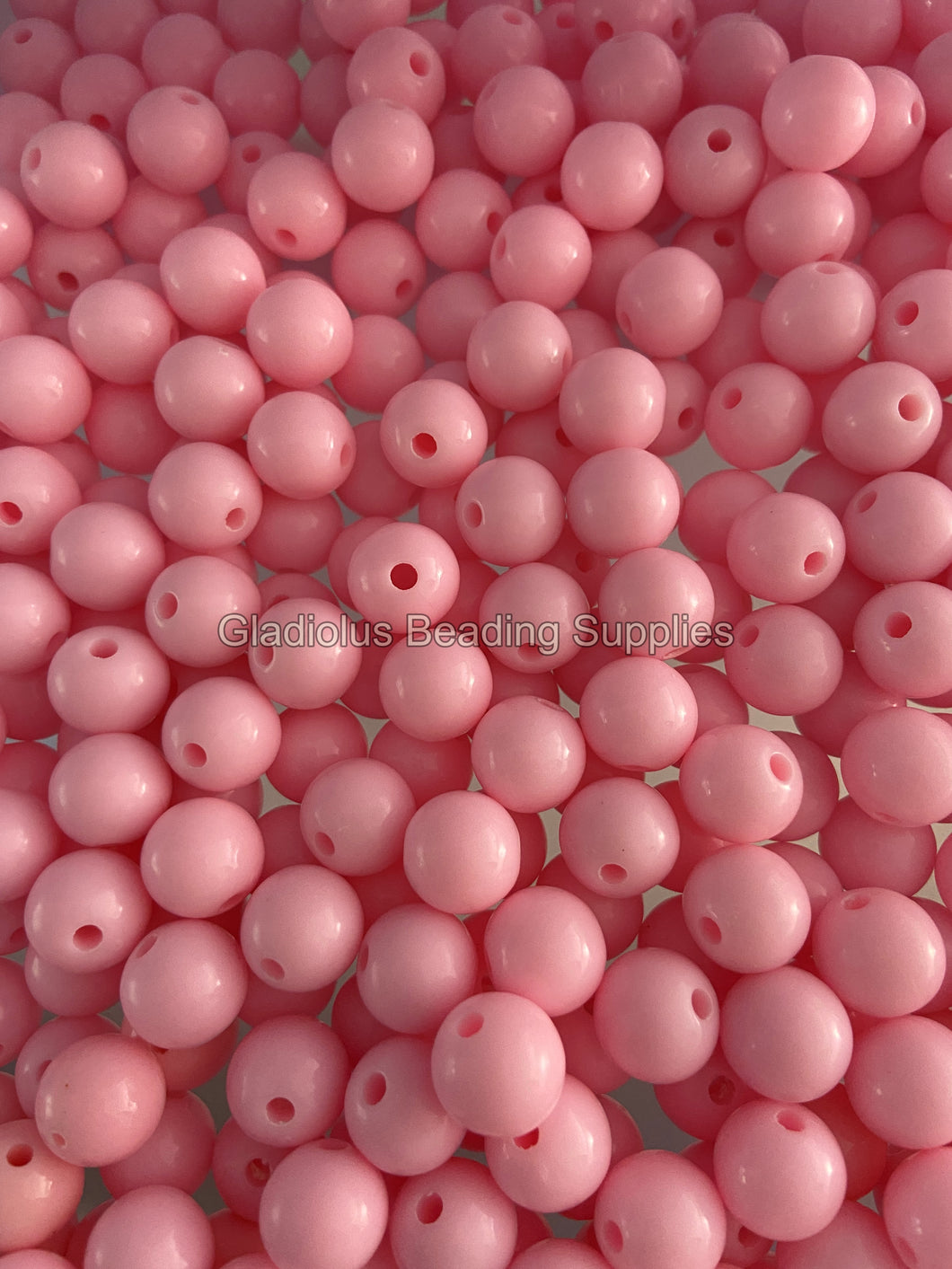 12mm Pink Solid Acrylic Beads - Acrylic Solid Beads - Bubblegum Beads - Chunky Beads