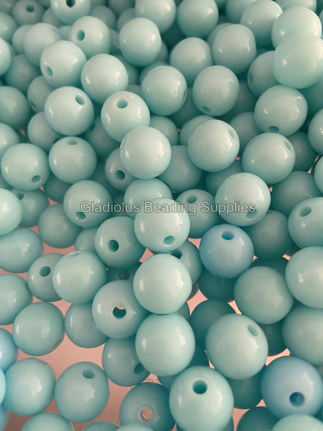 12mm Blue Solid Acrylic Beads - Acrylic Solid Beads - Bubblegum Beads - Chunky Beads