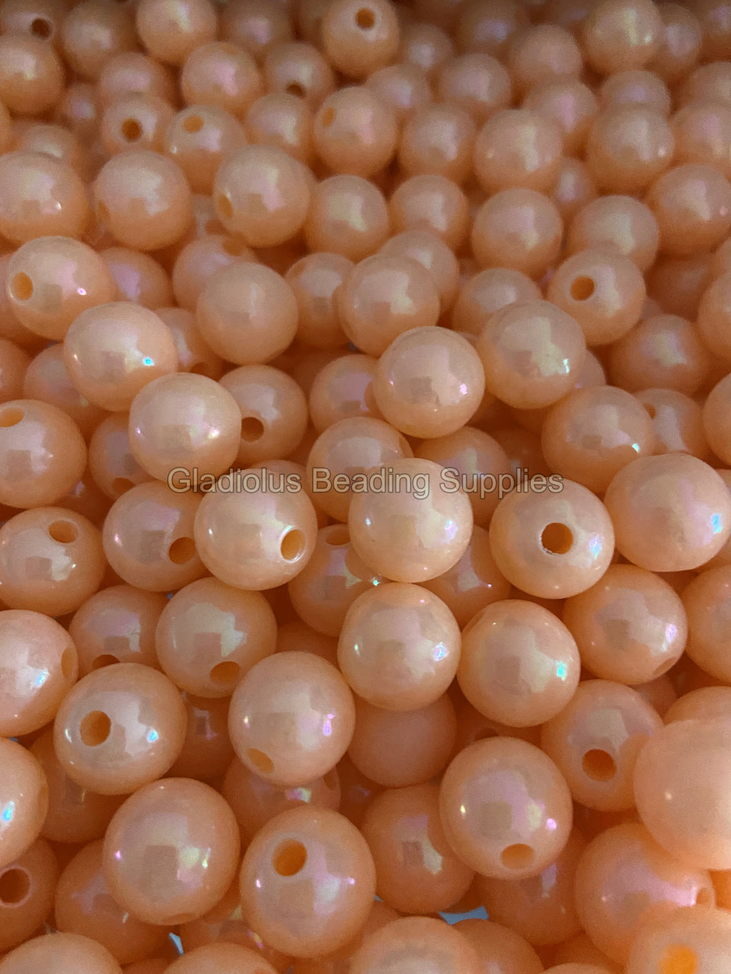 12mm Coral Ab Acrylic Beads - Acrylic Beads - Bubblegum Beads - Chunky Beads