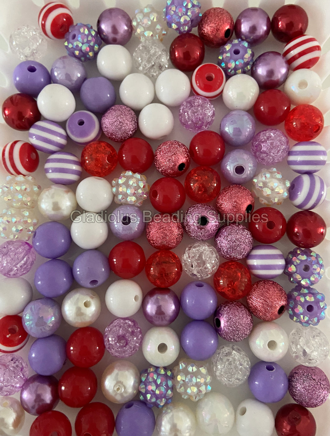 100qty 12mm Colorful Mixed Beads - Acrylic Solid Beads - Bubblegum Beads - Chunky Beads