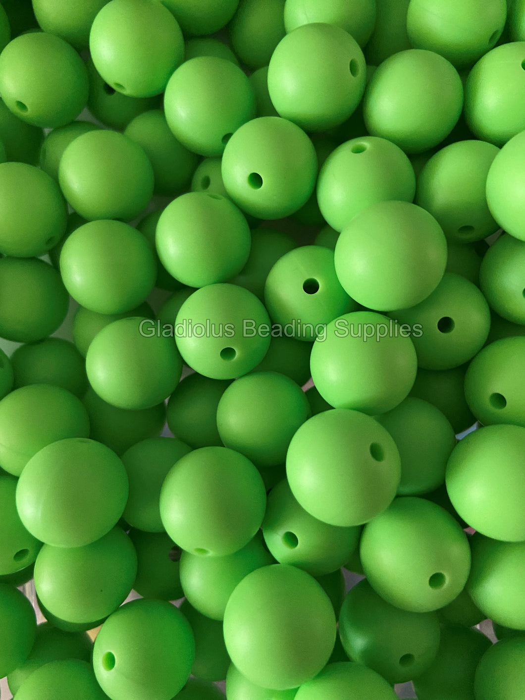 Light Green Color Beads, 12mm/15mm Round Silicone Bead, Teething Beads, BPA Free, Loose Beads 03-59