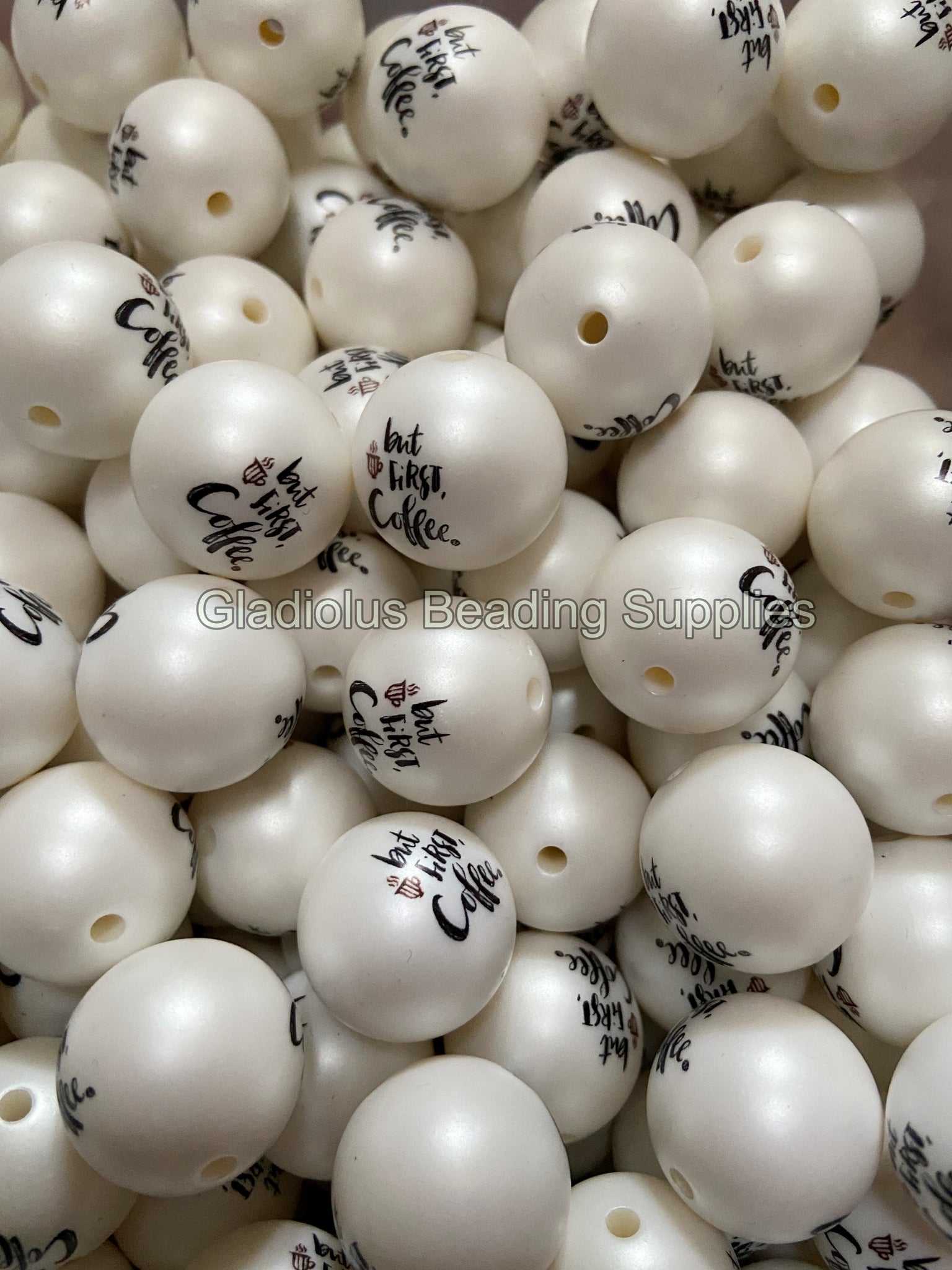 20mm White Acrylic Bubblegum Beads