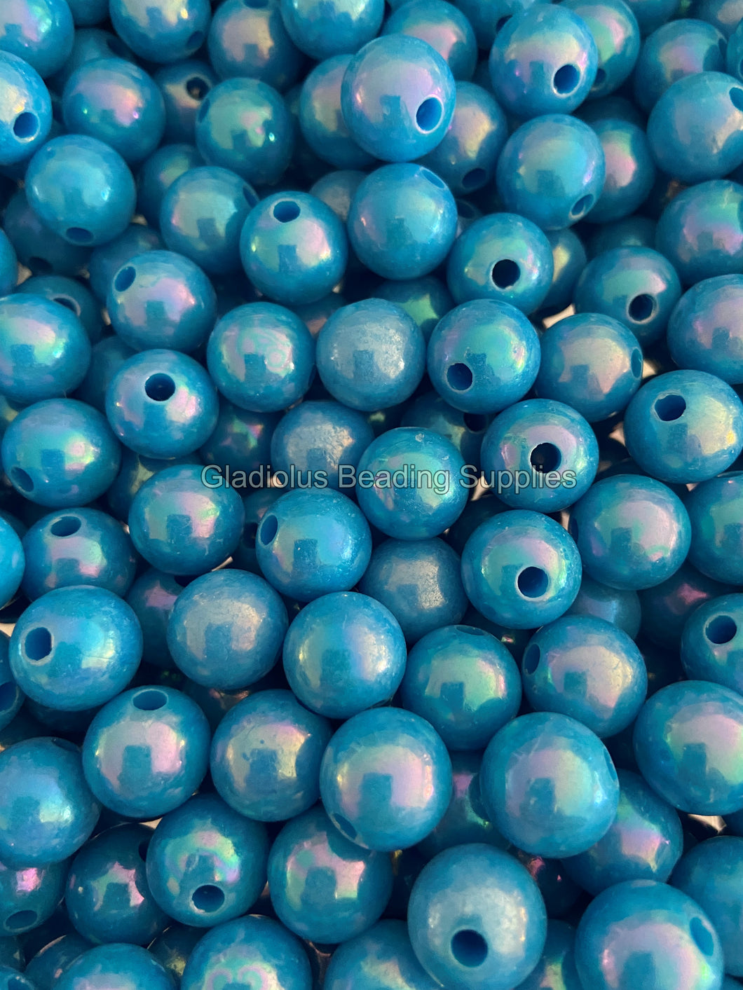 12mm Dark Blue Ab Acrylic Beads - Acrylic Beads - Bubblegum Beads - Chunky Beads