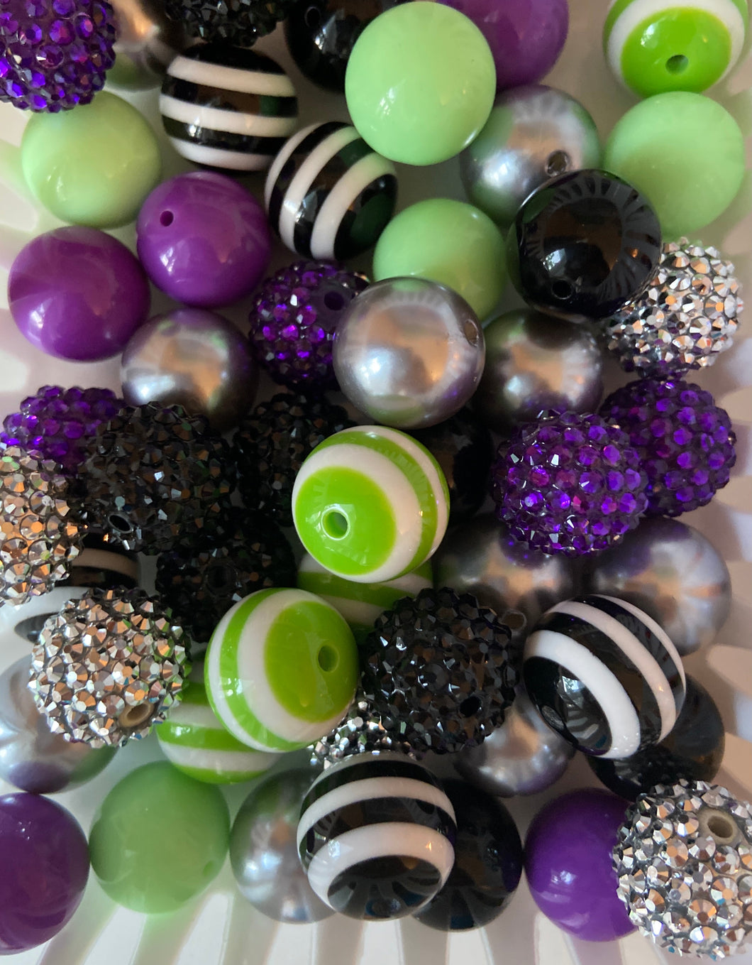 50 Qty 20mm Halloween Mixed #4 - Acrylic Mixed Beads - Chunky Beads #151