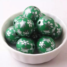 Load image into Gallery viewer, 20mm 25 Quantity Christmas Beads Bubblegum Beads - Acrylic Solid Beads - Chunky Beads
