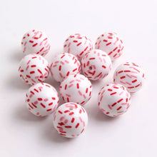 Load image into Gallery viewer, 20mm 25 Quantity Christmas Beads Bubblegum Beads - Acrylic Solid Beads - Chunky Beads
