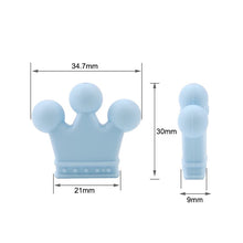 Load image into Gallery viewer, 1 Pc 34*9mm Crown Silicone Beads - Focal Beads - Pacifier Sensory Jewelry
