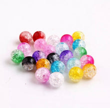 Load image into Gallery viewer, 100 pcs 8mm Acrylic Cracked Crystal Beads - Multicolor Beads - For Jewelry Making
