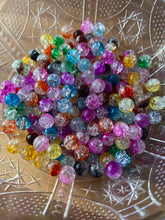 Load image into Gallery viewer, 100 pcs 8mm Acrylic Cracked Crystal Beads - Multicolor Beads - For Jewelry Making
