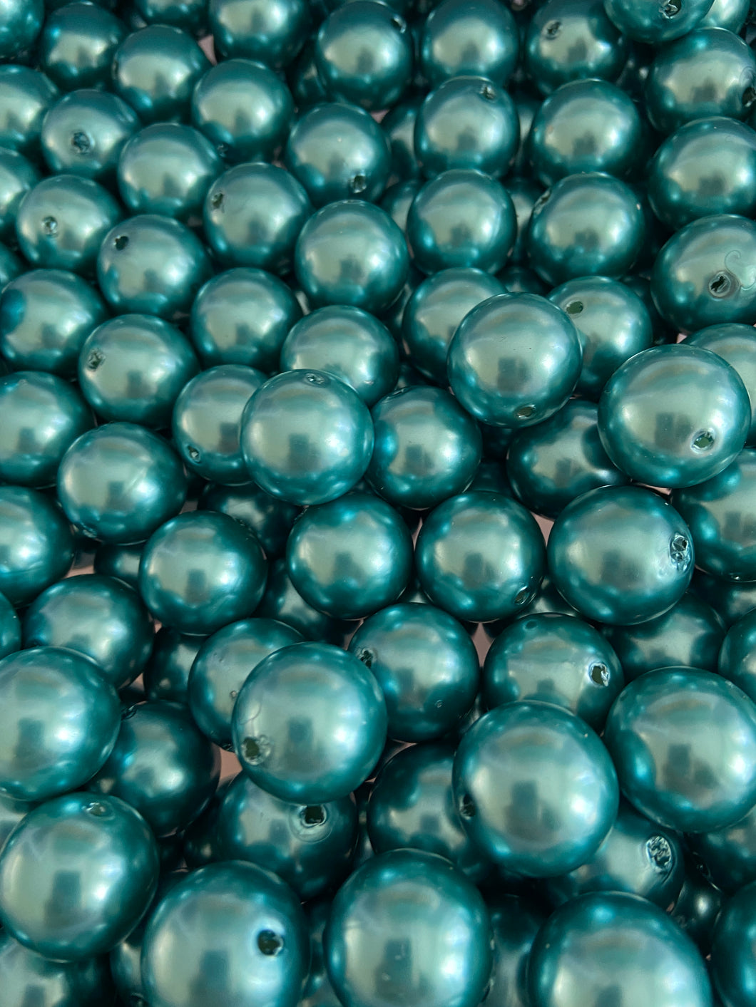 P07 - 20mm Ocean Blue Pearl Look - Acrylic Solid Beads - Bubblegum Beads - Chunky Bead