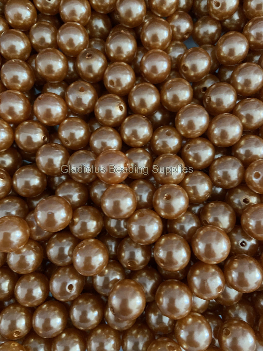 12mm Bronce Pearl Look Acrylic Beads - Acrylic Beads - Bubblegum Beads - Chunky Beads P111