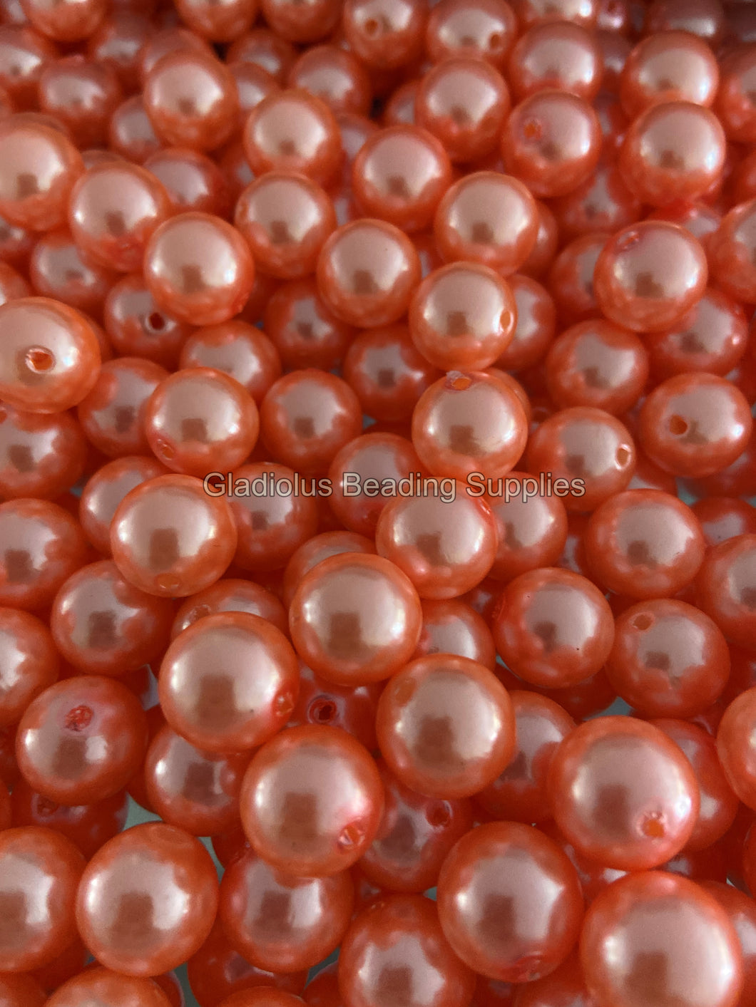 12mm Coral Pearl Look Acrylic Beads - Acrylic Beads - Bubblegum Beads - Chunky Beads P113