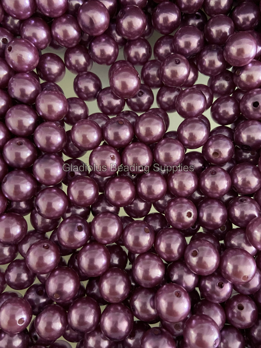 12mm Purple Pearl Look Acrylic Beads - Acrylic Beads - Bubblegum Beads - Chunky Beads P115