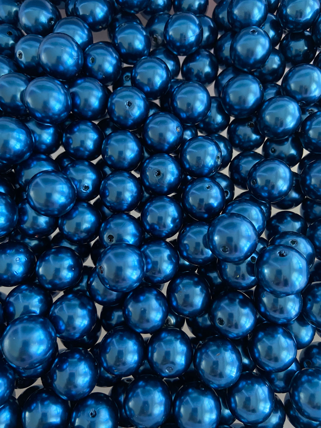 P25 20mm Royal Blue Pearl Look - Acrylic Solid Beads - Bubblegum Beads - Chunky Bead