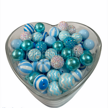 Load image into Gallery viewer, 50 Qty 20mm Colorful Multi Theme Acrylic Solid Beads - Bubblegum Beads - Chunky Beads
