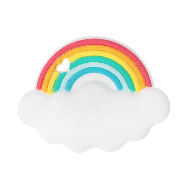 1 Qty Rainbow  - Silicone Pendant - Food Grade - Sensory Pendant