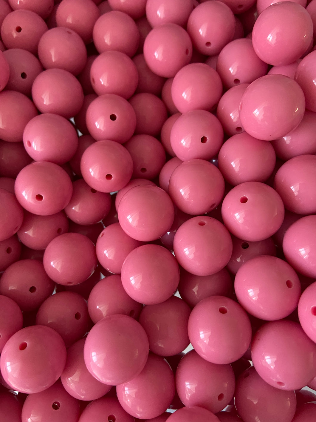 S02 Pinky - 20mm Solid Beads - Acrylic Solid Beads - Bubblegum Beads - Chunky Beads