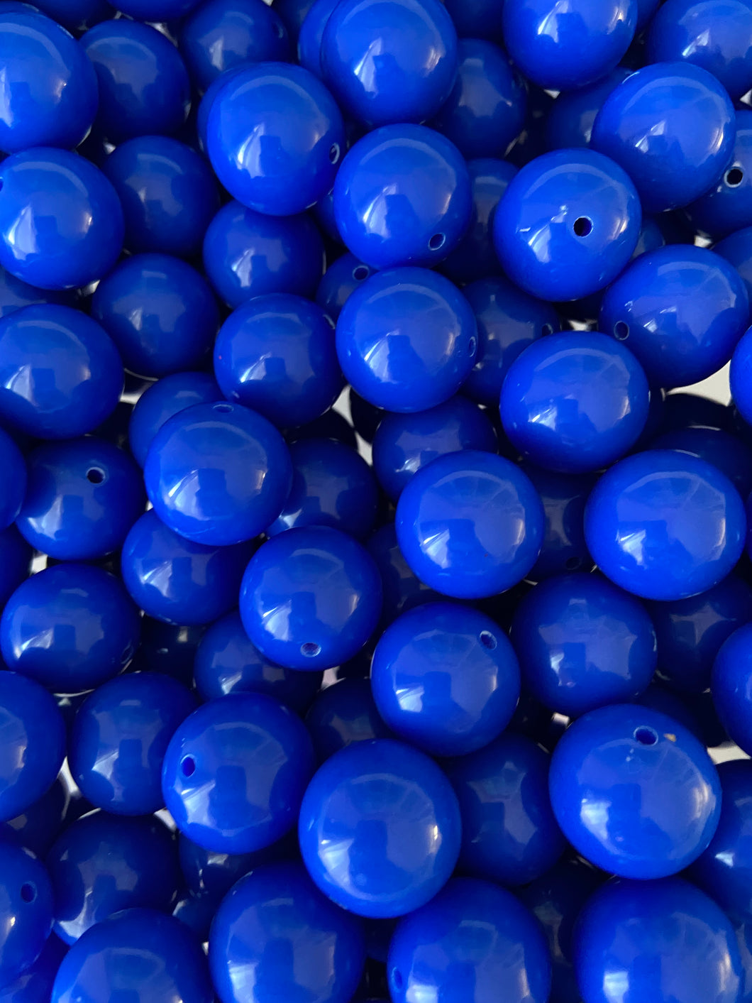 S07 Navy Blue - 20mm Solid Beads - Acrylic Solid Beads - Bubblegum Beads - Chunky Beads