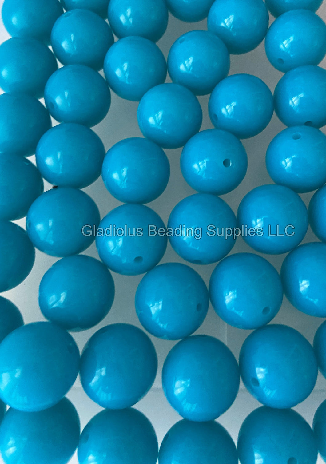 S18 Dark Blue Neon - 20mm Solid Beads - Acrylic Solid Beads - Bubblegum Beads - Chunky Beads