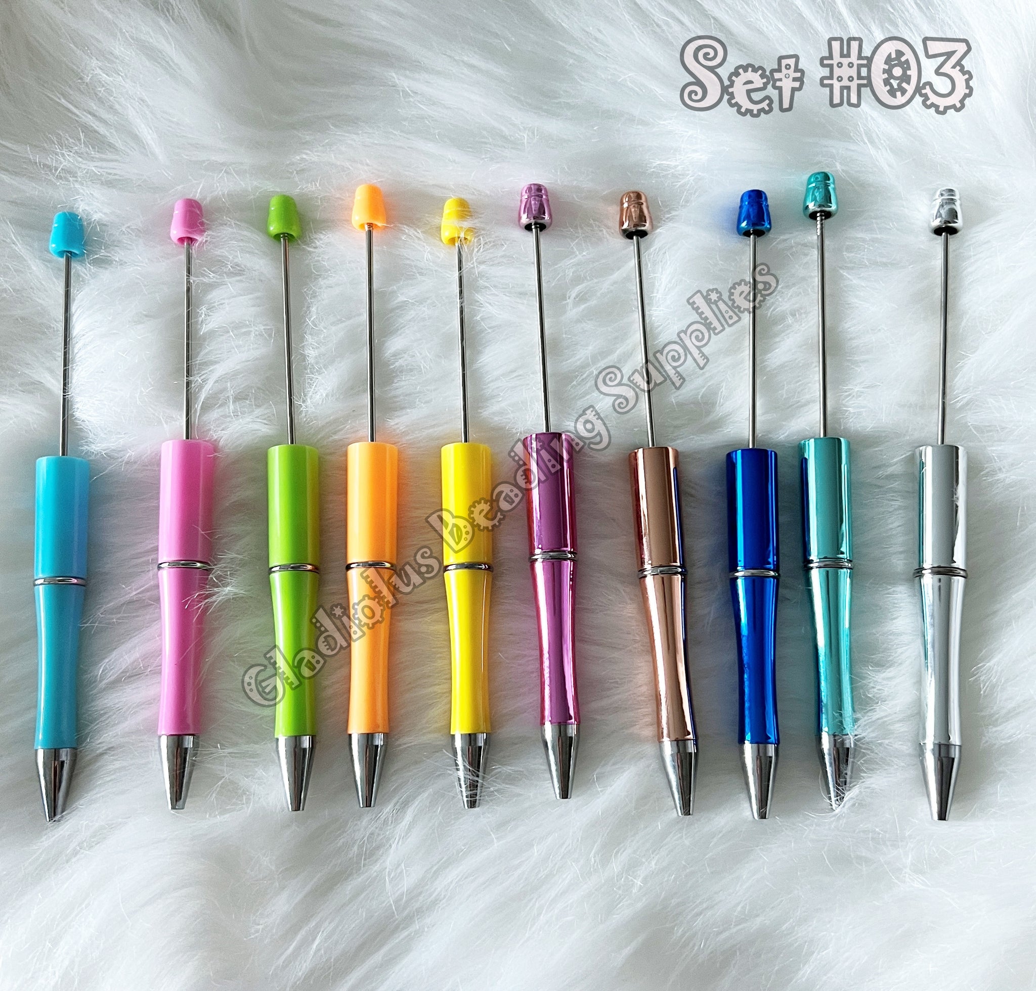 Sparkle Ombre Plastic Blank Beadable Pens