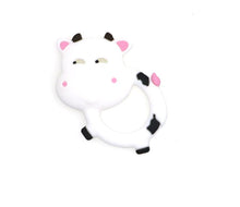 Load image into Gallery viewer, 1 Pcs Cow Teether  - Silicone Pendant - Food Grade - Sensory Pendant
