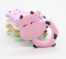 Load image into Gallery viewer, 1 Pcs Cow Teether  - Silicone Pendant - Food Grade - Sensory Pendant
