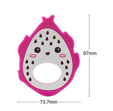 Load image into Gallery viewer, Dragon Fruit Teether, Silicone Teether BPA free , Food Grade Teether, Sensory Pendant Teether
